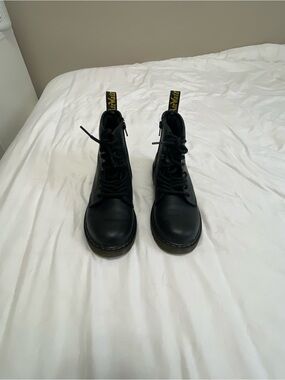 Dr. Martens Black Lace-Up Combat Boots